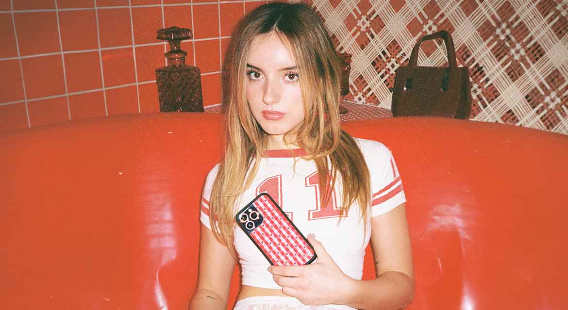 Red Gingham Hearts Wildflower Cases