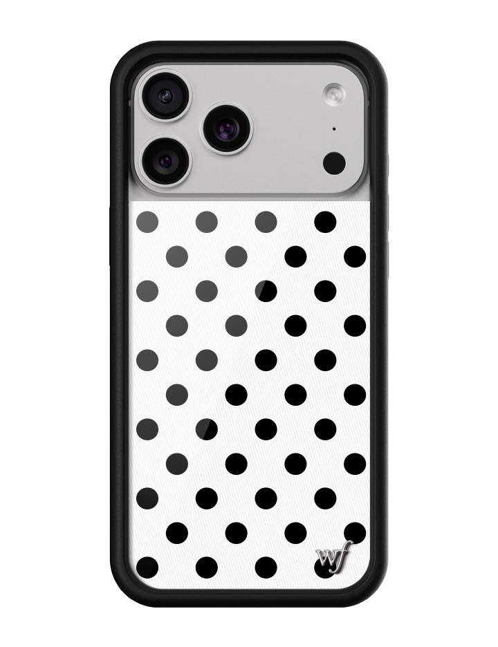 Wildflower Polka Dot iPhone case | White and Black