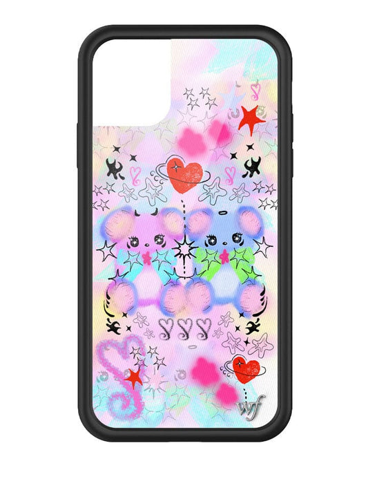 wildflower cotton candy teddies iphone 11 case