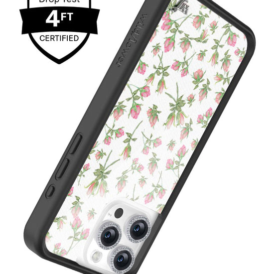 wildflower lilac and blue floral iphone 13pro case