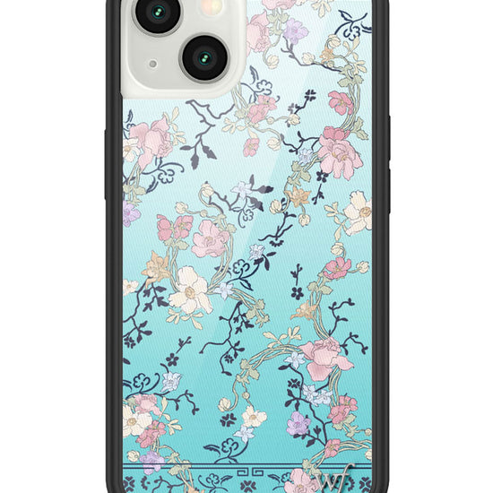 wildflower gallery girlie blue iphone 13 case