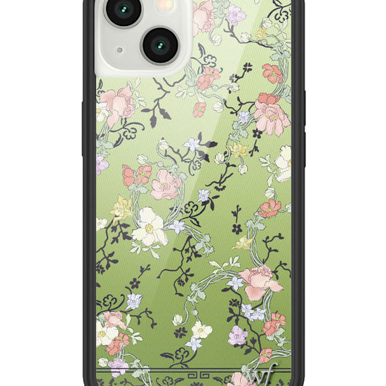 wildflower gallery girlie green iphone 13 case