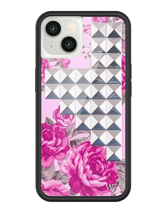 wildflower pink floral stud iphone 13