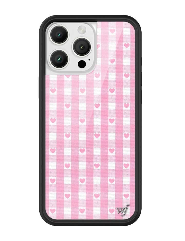 Pink Gingham Hearts iPhone case iPhone 15 Plus Pink Gingham Hearts iPhone case iPhone 15 Plus