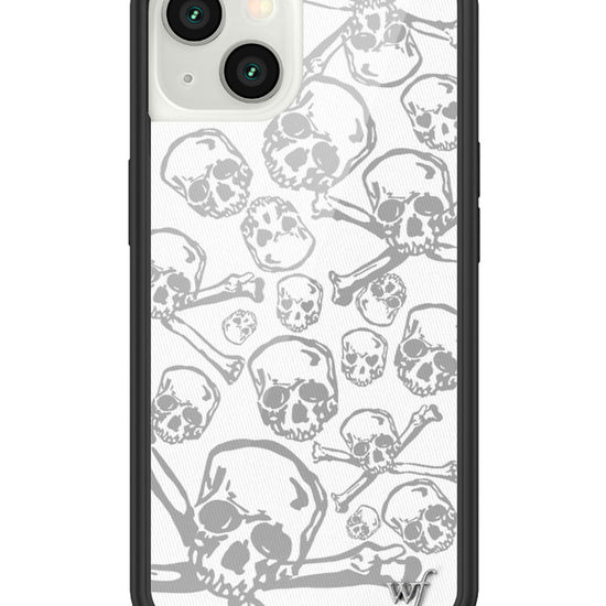 wildflower skull girl iphone 13 case