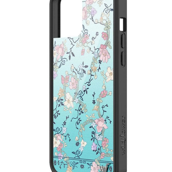 wildflower gallery girlie blue iphone 12promax case angle
