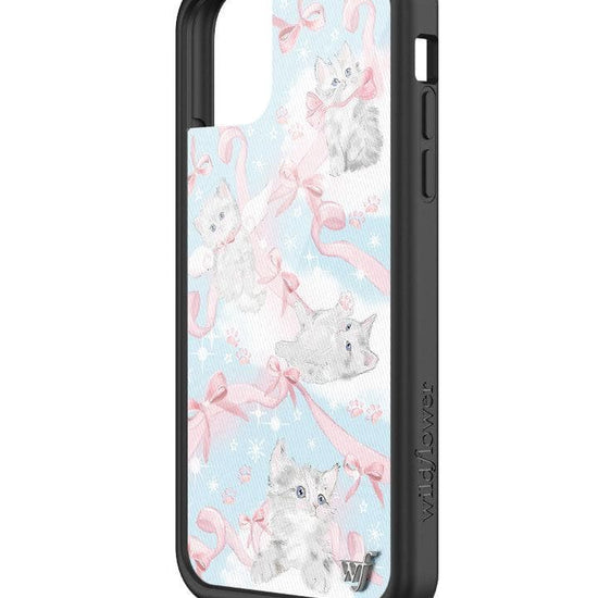 wildflower kitten around iphone 11 case angle