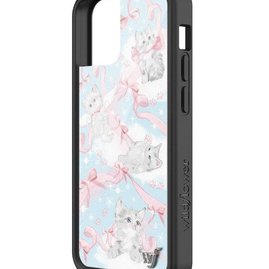 wildflower kitten around iphone 13mini case angle