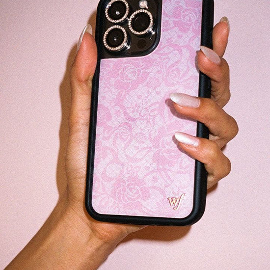 wildflower pink lace iphone 13