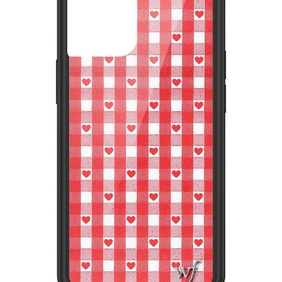 wildflower red gingham heart iphone 13mini case