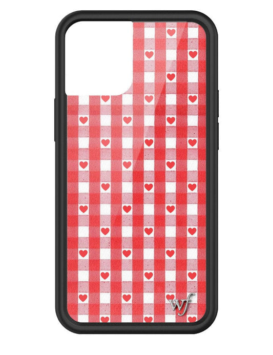 wildflower red gingham heart iphone 13mini case