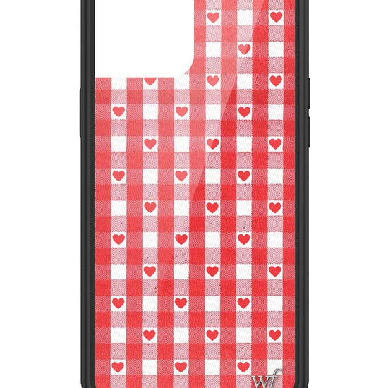 wildflower red gingham heart iphone 12promax case