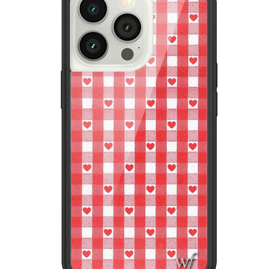 wildflower red gingham heart iphone 13pro case