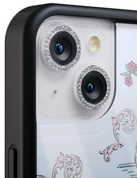 wildflower camera bling silver iphone 15/15 plus