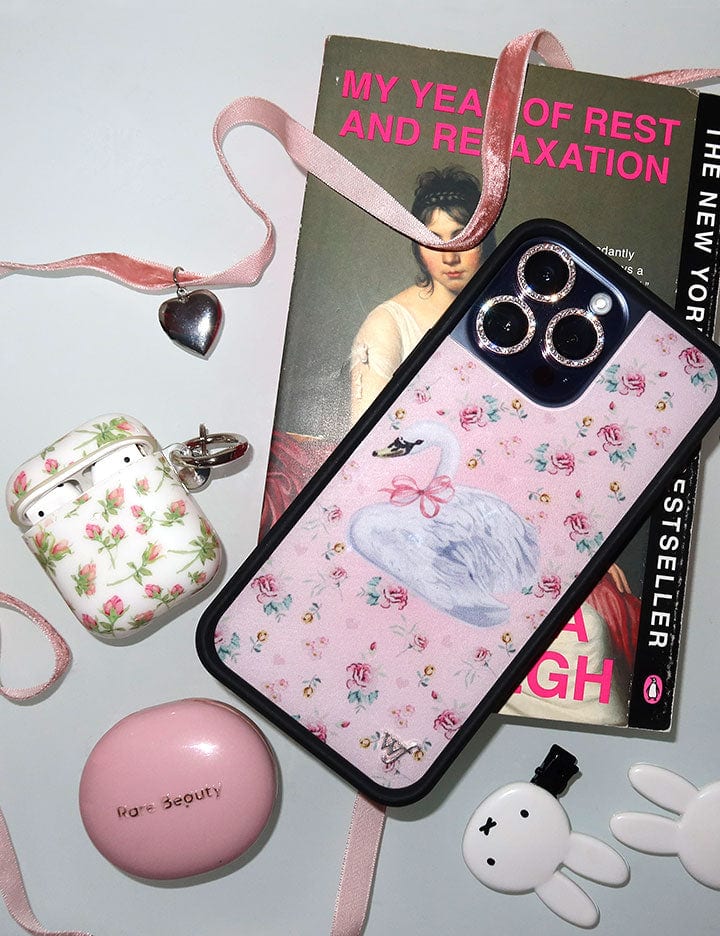 wildflower cases swan iphone case featuring airpods case