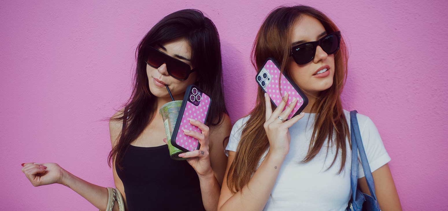 Wildflower Cases Pink Polka Dots iPhone Case