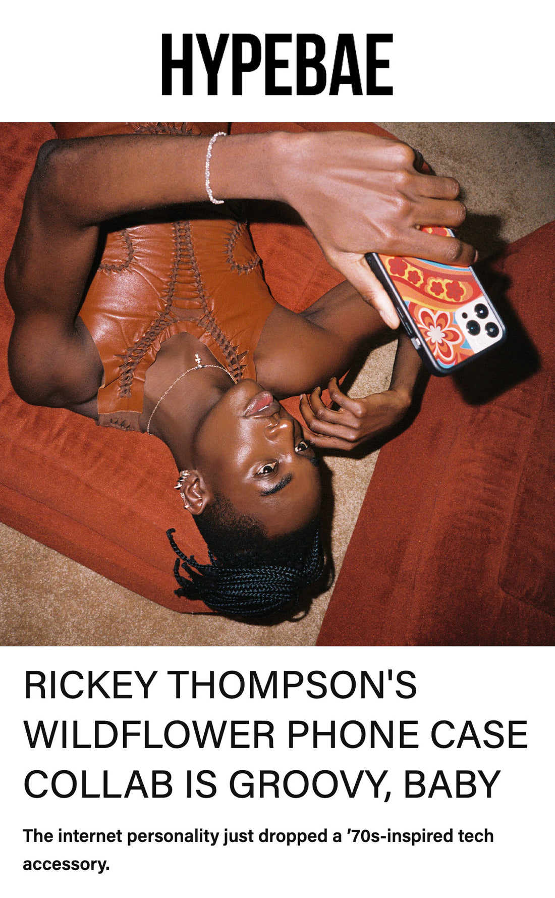 RICKEY THOMPSON'S WILDFLOWER PHONE CASE COLLAB IS GROOVY, BABY
