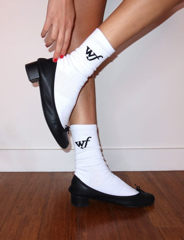 Wildflower White Socks Lifestyle Image 01