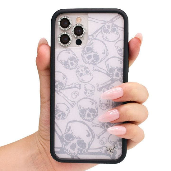 wildflower skull girl iphone 15 case