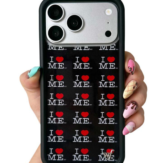 Hand Pic Image 01 Ashley Williams I Heart Me Black iPhone Case