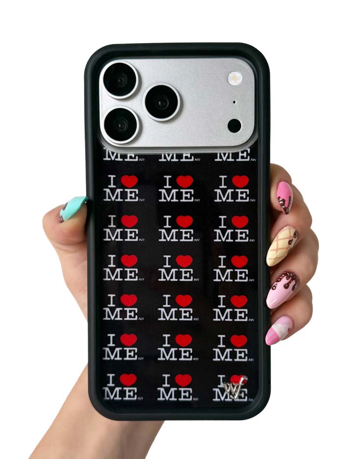 Hand Pic Image 01 Ashley Williams I Heart Me Black iPhone Case