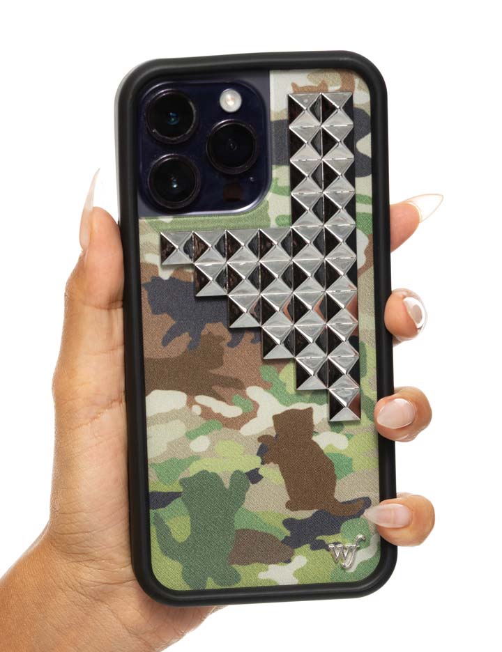 Hand Pic Image 01 Cat Camo Stud iPhone Case