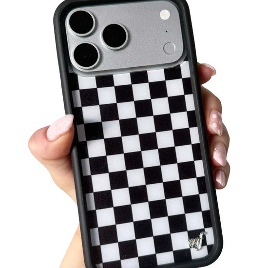 Hand Pic Image 01 Black Checkers iPhone Case