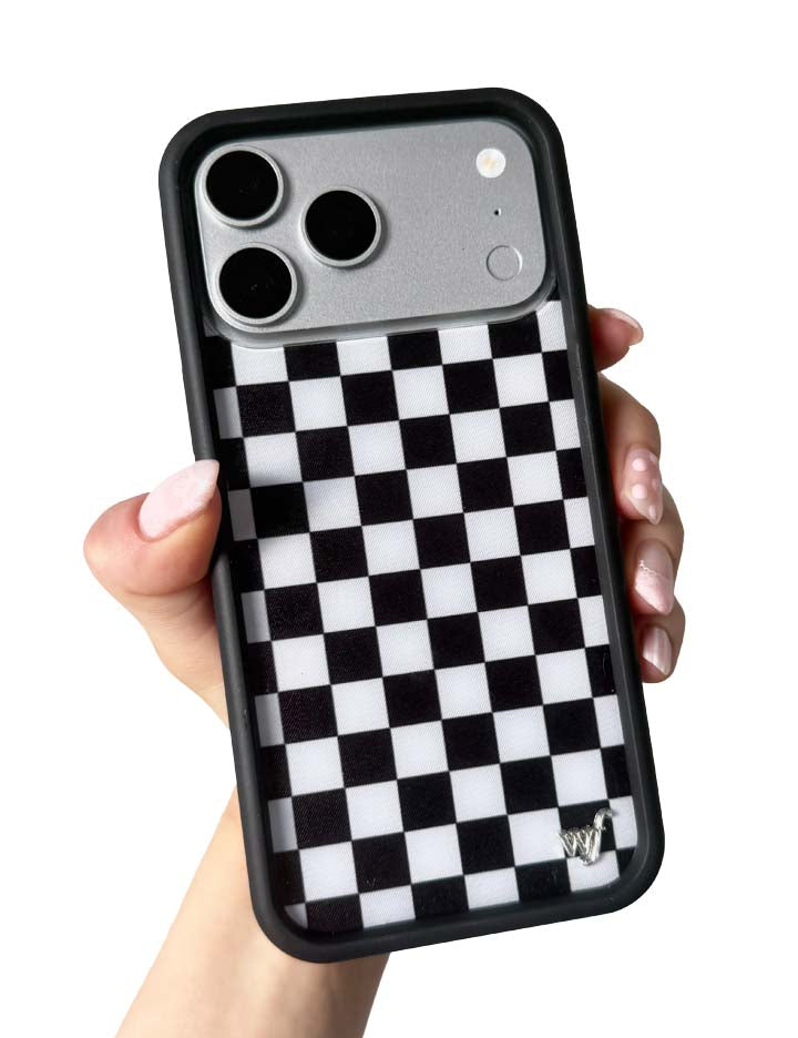 Hand Pic Image 01 Black Checkers iPhone Case