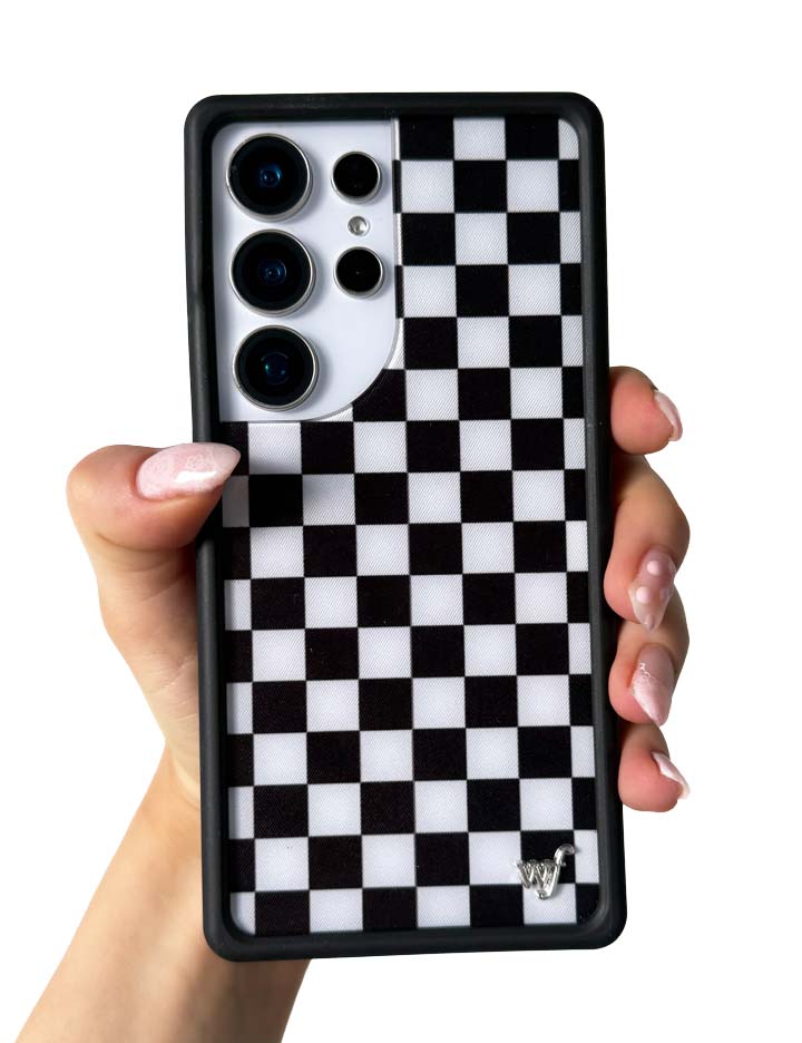 Hand Pic Image 01 Black Checkers Samsung Galaxy Case