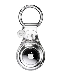 Wildflower AirTag Keychain Chrome Silver Shiny 