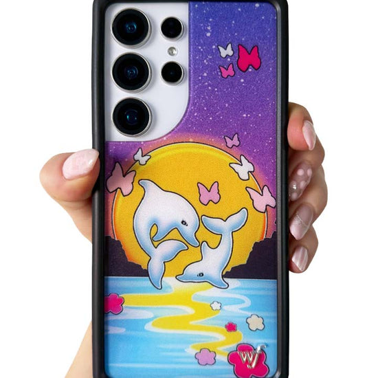 Hand Pic Image 01 Dolphin Sunset Samsung Galaxy Case