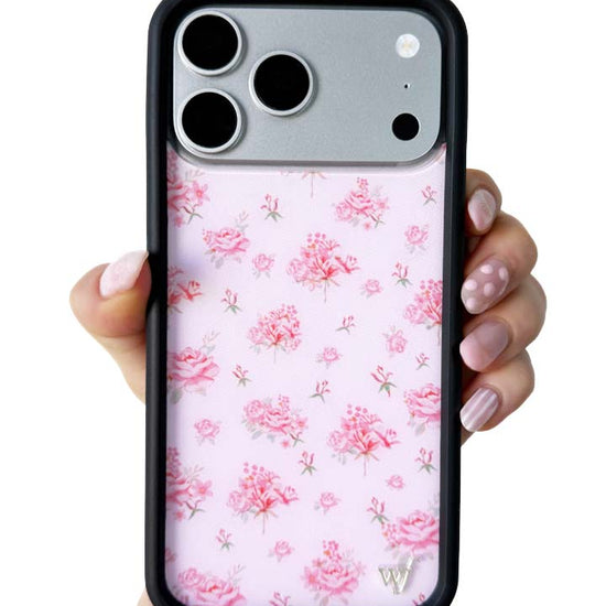 Hand Pic Image 01 Forget Me Not Floral Pink iPhone Case