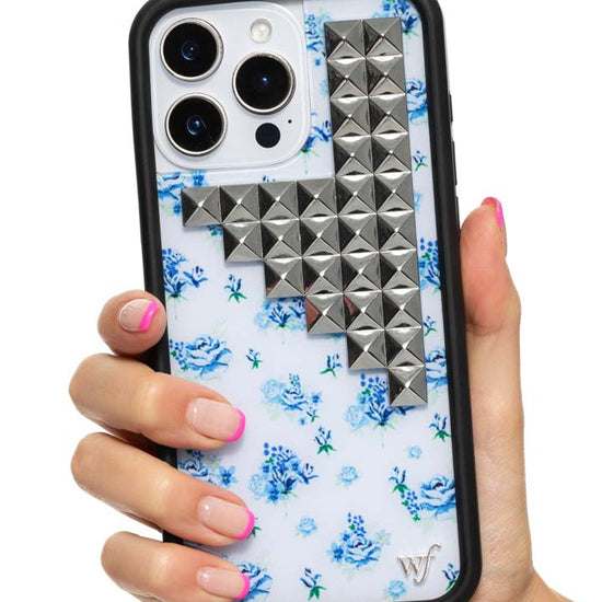 Hand Pic Image 01 Forget Me Not Floral Stud iPhone Case