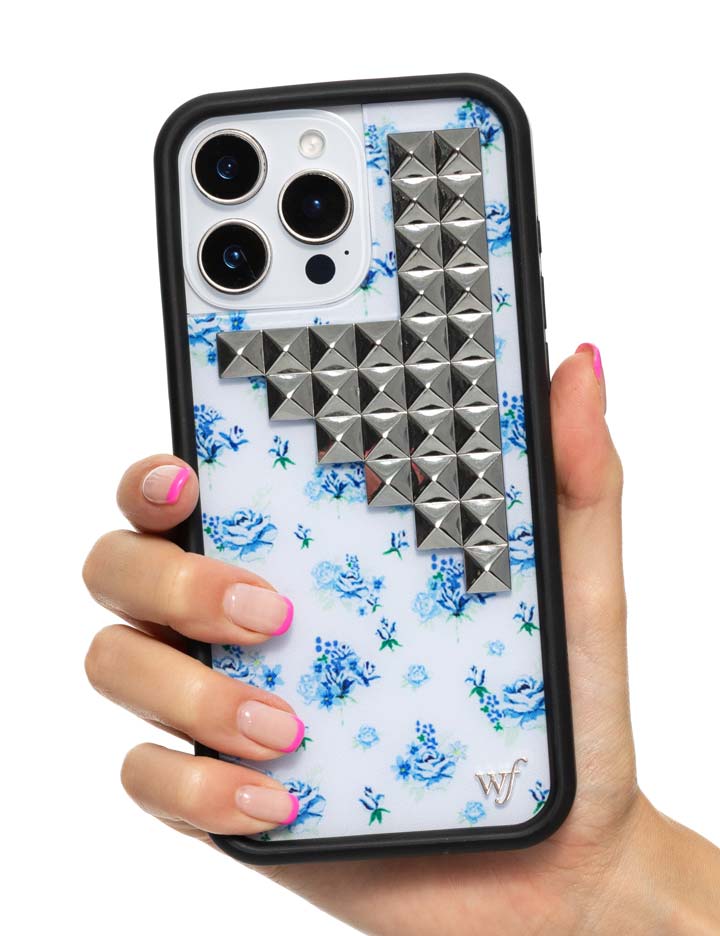 Hand Pic Image 01 Forget Me Not Floral Stud iPhone Case