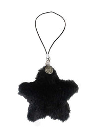 wildflower black fluffy star charm