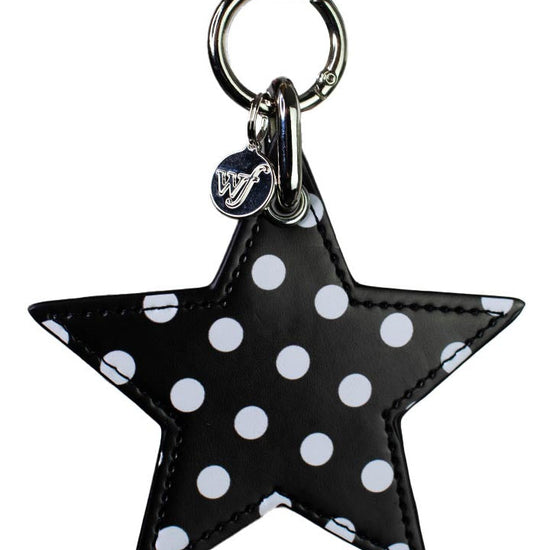 wildflower polka dot star charm black and white cute