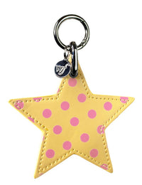 wildflower polka dot star charm yellow and pink cute