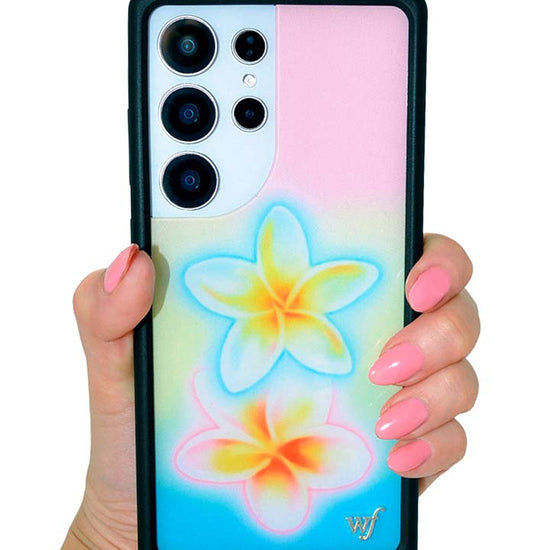 Hand Pic Image 01 Pastel Plumeria Samsung Galaxy Case