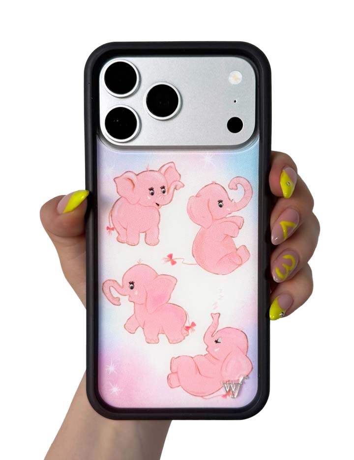 Pink Elephants iPhone 17 Pro Max Case – Wildflower Cases