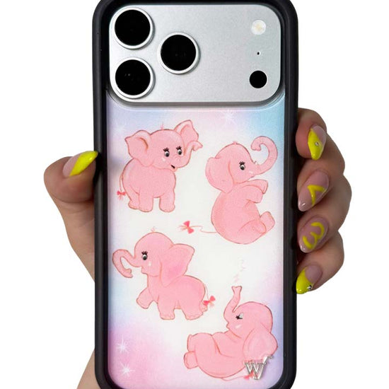Hand Pic Image 01 Pink Elephants iPhone Case