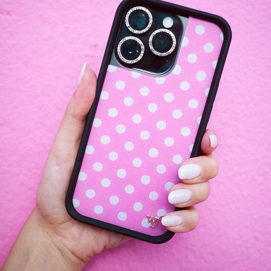 Wildflower Cases - Pink Polka Dot, Compatible with Apple iPhone 16 Plus | Bright Spotted White Aesthetic Cute Trendy Wildflower Cases - Pink Polka Dot, Compatible with Apple iPhone 16 Plus | Bright Spotted White Aesthetic Cute Trendy