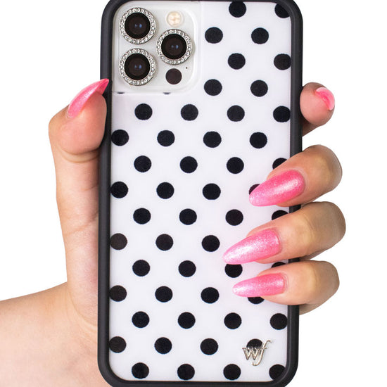 Hand Pic Image 01  Polka Dot | White and Black iPhone Case