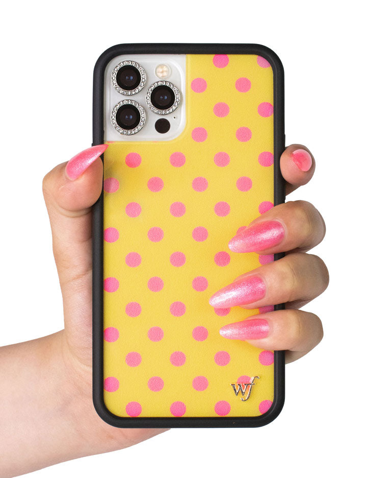 Hand Pic Image 01 Polka Dot | Yellow and Pink iPhone Case