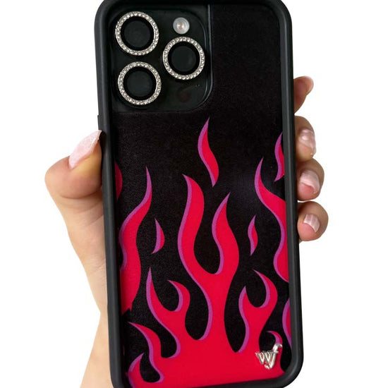 Hand Pic Image 01 Red Flames iPhone Case