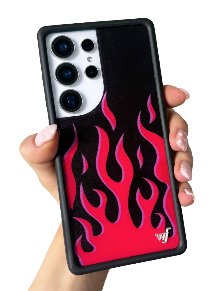 Hand Pic Image 01 Red Flames Samsung Galaxy Case