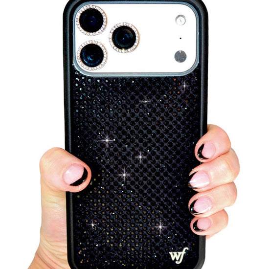 Hand Pic image 01 Rhinestone Black iPhone Case