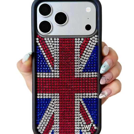 Hand Pic Image 01 Rhinestone iPhone Case | Union Jack