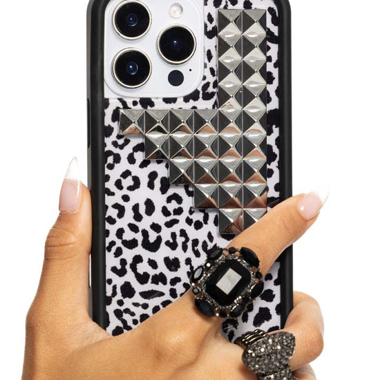 Hand Pic Image 01 Snow Meow Stud iPhone Case