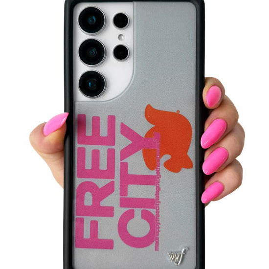 Hand Pic Image 01 THE MADHAPPY AND FREECITY TOGETHERFOREVER GREY AND PINK Samsung Galaxy Case