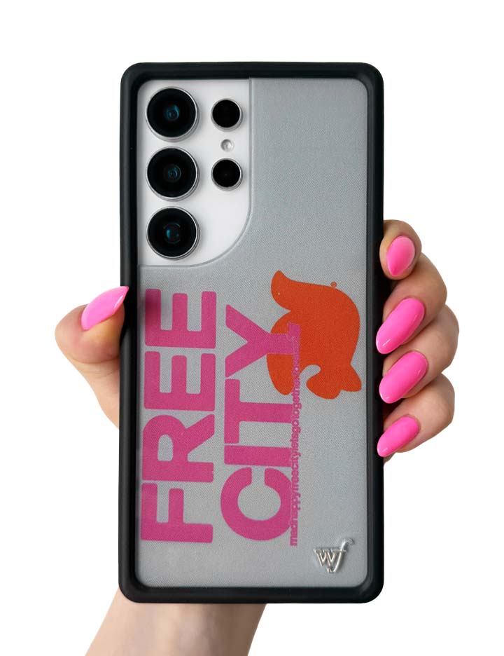 Hand Pic Image 01 THE MADHAPPY AND FREECITY TOGETHERFOREVER GREY AND PINK Samsung Galaxy Case